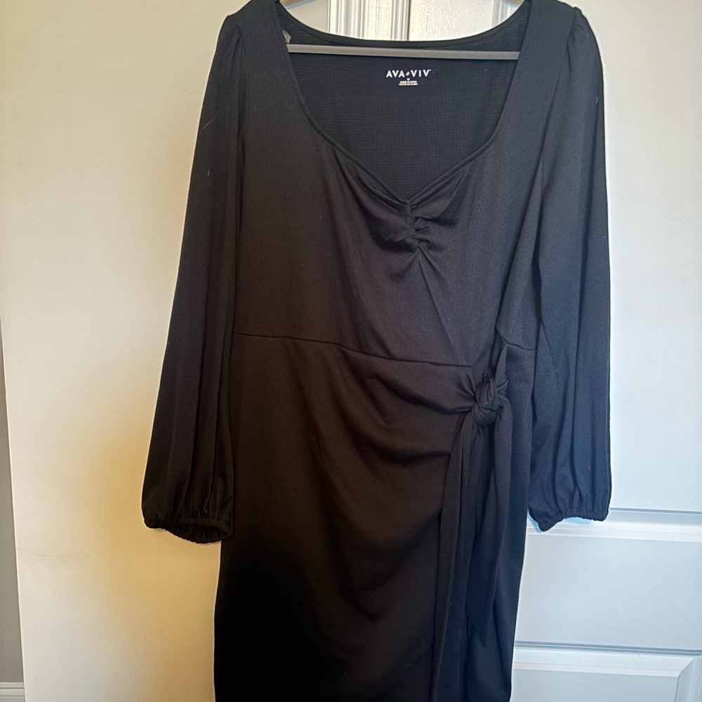 Ava & Viv Elegant Black Long Sleeve Dress